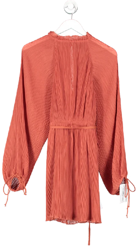 ASOS Orange High Neck Plisse Mini Dress With Tie Detail UK 6 Elegant Sequin Mini Dress ASOS Orange High Neck Plisse Mini Dress With Tie Detail UK 6 Elegant Sequin Mini Dress