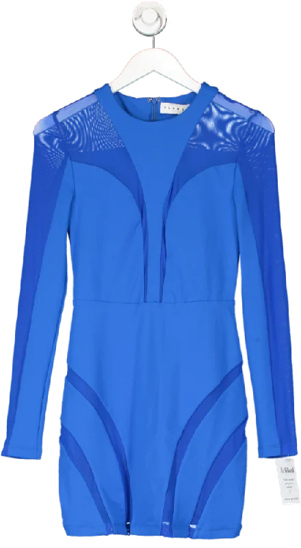 Club L Blue Grand Style Mesh Nigh Neck Long Sleeve Cut Out Mini Dress UK 8 Casual Button-Up Mini Dress Club L Blue Grand Style Mesh Nigh Neck Long Sleeve Cut Out Mini Dress UK 8 Casual Button-Up Mini Dress