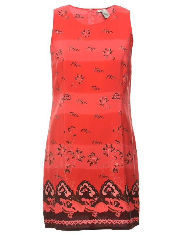 Floral Print Mini Dress - L Fashionable Lace Mini Dress