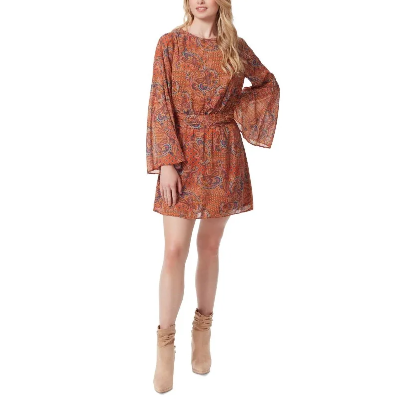 Jessica Simpson Womens Paisley Short Mini Dress Comfortable Fit-and-Flare Mini Dress Jessica Simpson Womens Paisley Short Mini Dress Comfortable Fit-and-Flare Mini Dress