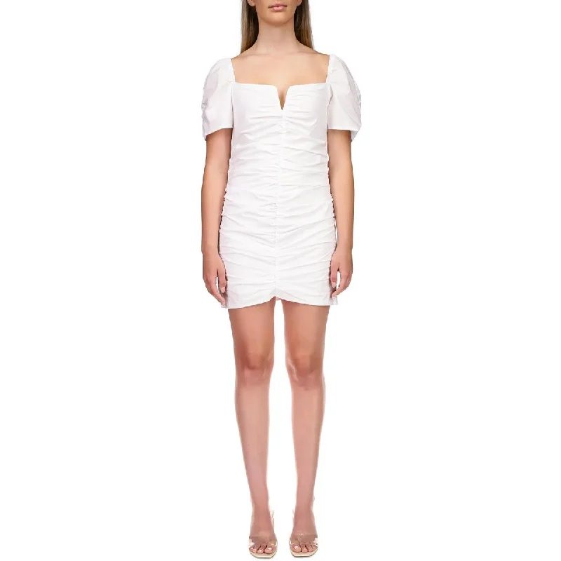 Sanctuary Womens Mini Puffed Sleeve Mini Dress Elegant Lace Mini Dress