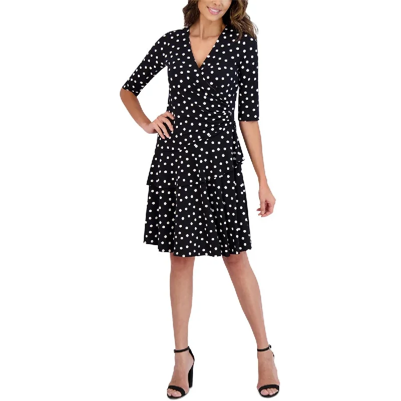Signature By Robbie Bee Womens Plus Polka Dot Tiered Mini Dress Fashionable Off-Shoulder Mini Dress Signature By Robbie Bee Womens Plus Polka Dot Tiered Mini Dress Fashionable Off-Shoulder Mini Dress