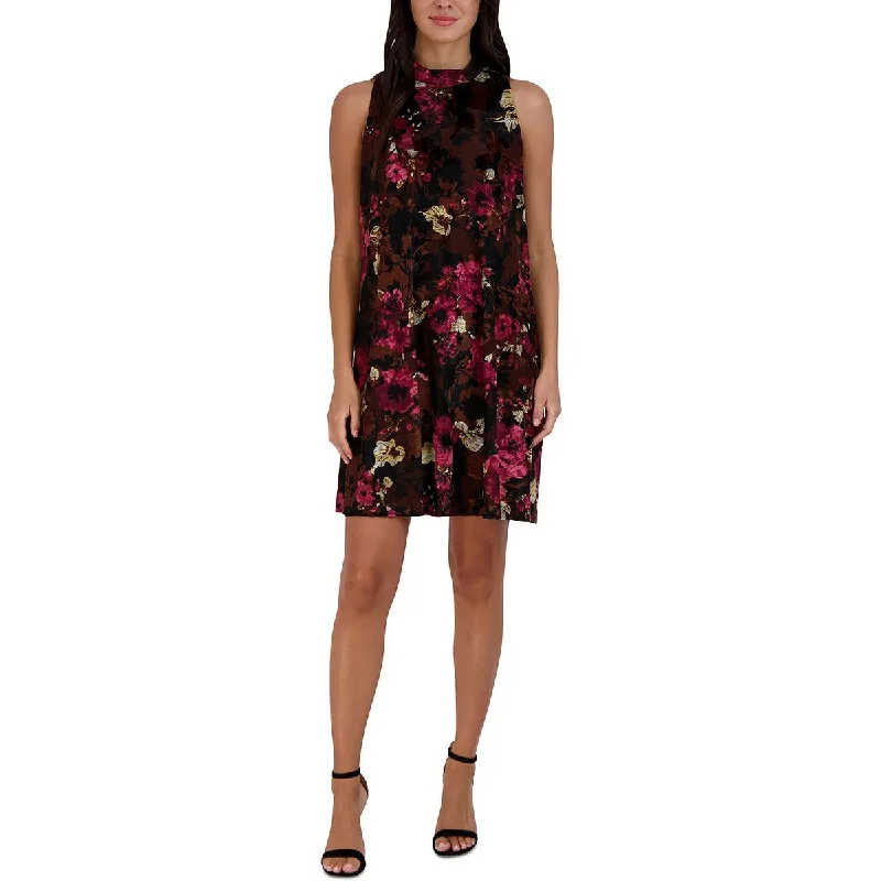 Signature By Robbie Bee Womens Petites Velvet Burnout Mini Dress Fashionable A-Line Mini Dress Signature By Robbie Bee Womens Petites Velvet Burnout Mini Dress Fashionable A-Line Mini Dress