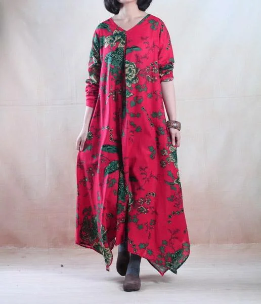 Blooming garden - floral linen maxi dress long cotton dress oversize gown in pink Elegant Boho Maxi Dress Blooming garden - floral linen maxi dress long cotton dress oversize gown in pink Elegant Boho Maxi Dress