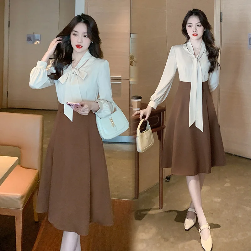 NiDELL . Spring Adult Lady like Woman Style Satin High-Grade Sense Silk Long Sleeve Series Lead Waist-Tight Slimming V-Neckline Maxi Dress Cozy Knitted Maxi Dress NiDELL . Spring Adult Lady like Woman Style Satin High-Grade Sense Silk Long Sleeve Series Lead Waist-Tight Slimming V-Neckline Maxi Dress Cozy Knitted Maxi Dress