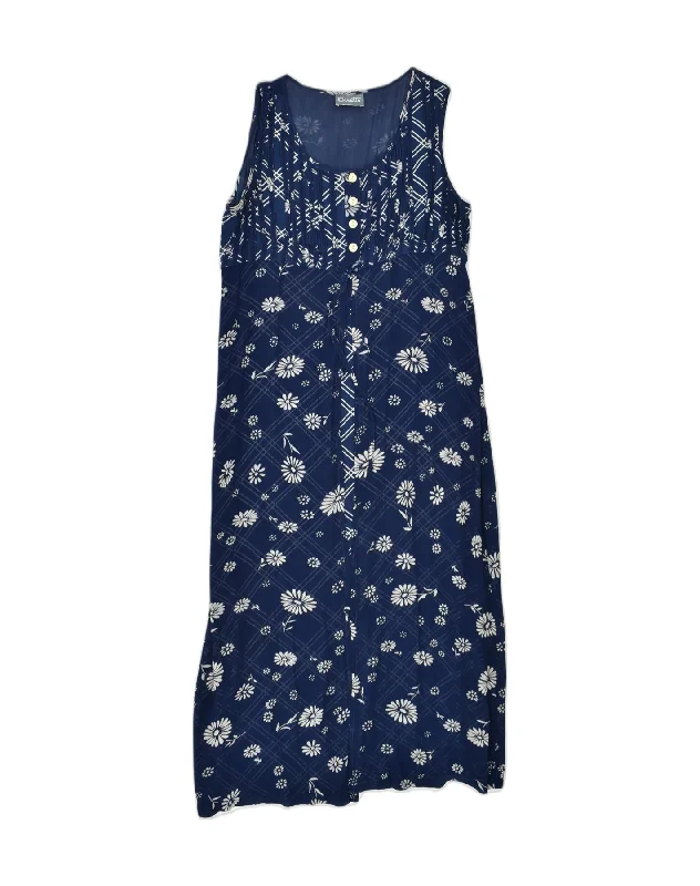 ORSETTO Womens Slim Fit Maxi Dress IT 48 XL Blue Floral Stylish Empire Waist Maxi Dress ORSETTO Womens Slim Fit Maxi Dress IT 48 XL Blue Floral Stylish Empire Waist Maxi Dress