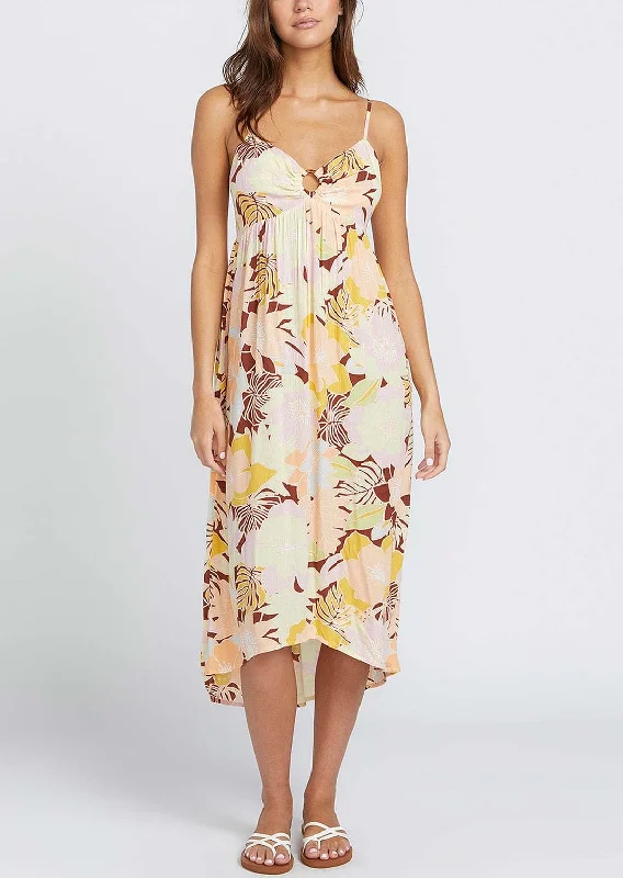 Volcom Women's Oh lei Maxi Dresses Fashionable High-Waist Maxi Dress
