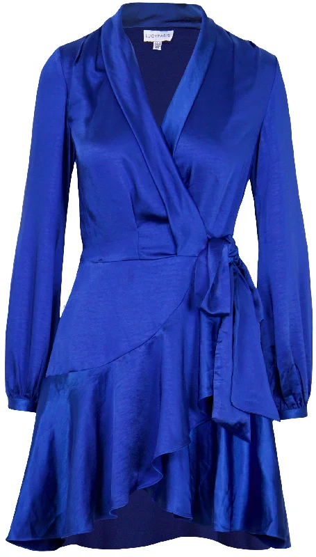 Adonia Wrap Dress In Blue