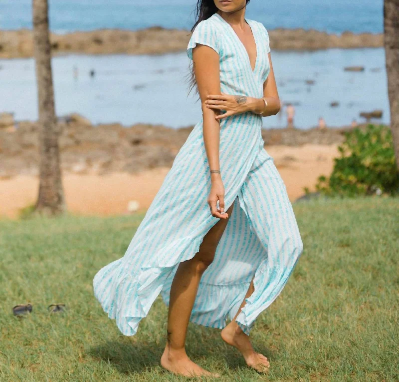 Bimini Wrap Dress in Blue Multi