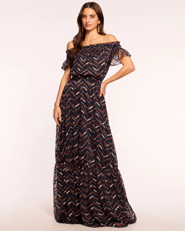 Charity Off-The-Shoulder Maxi Dress