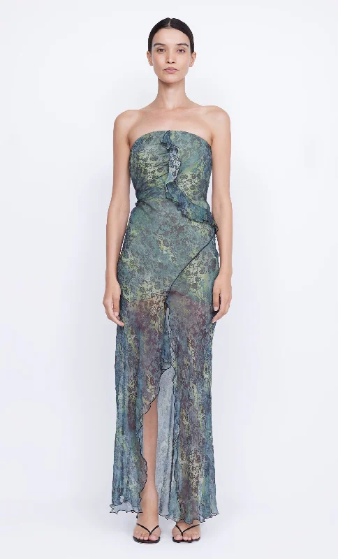 Bec + Bridge - Opal Strapless Maxi Dress in Nouveau Bleue