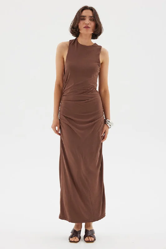 Sovere - Summit Maxi Dress in Cocoa Bean