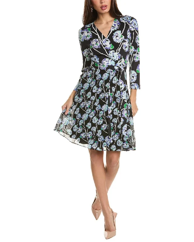 Diane von Furstenberg Irina Silk Bodice Wrap Dress