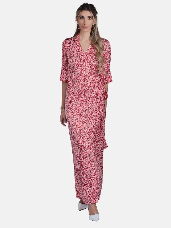 Floral Maxi Wrap Dress