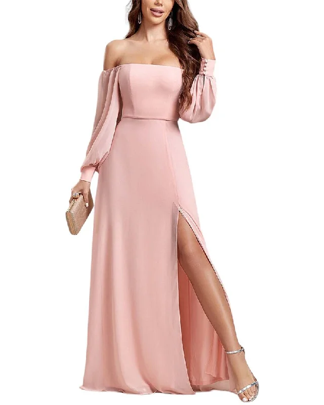 Luna Tuccini Off-The-Shoulder Maxi Dress