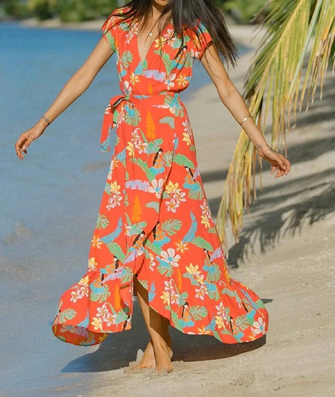 Mauna Kea Wrap Dress In Multi