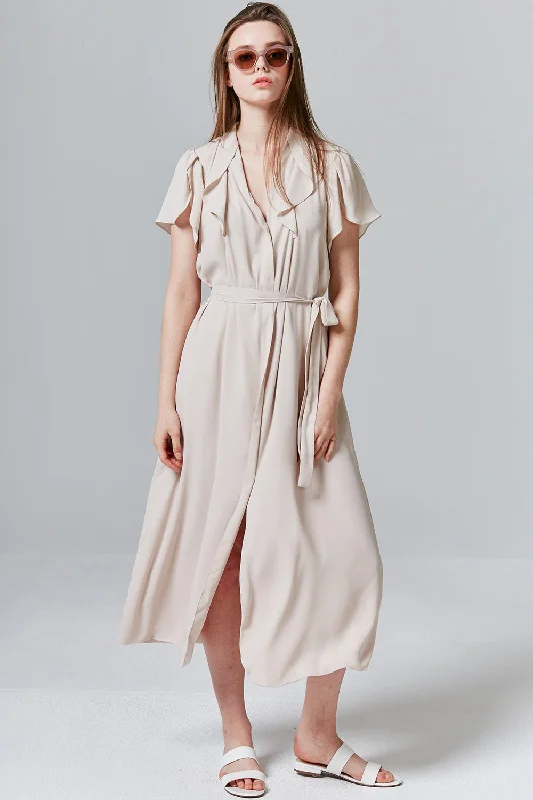 Olivia Ruffle Chiffon Maxi Dress