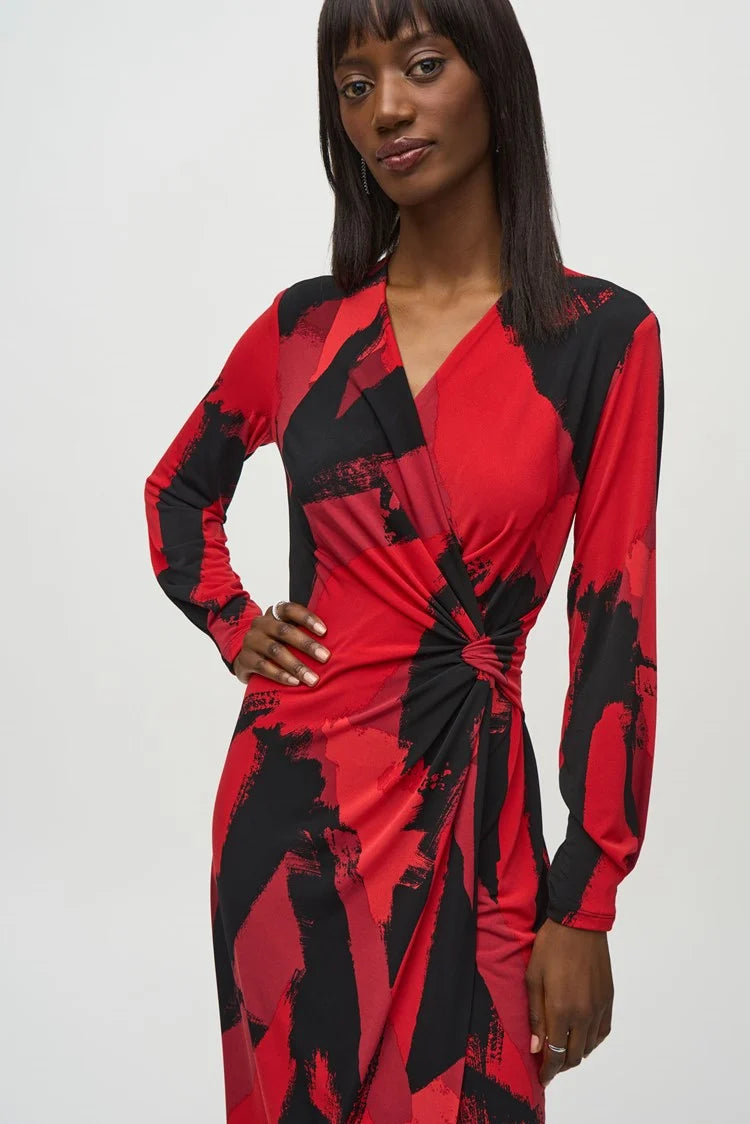 Print Wrap Dress