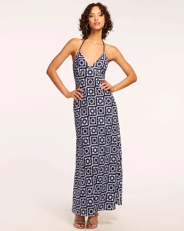 Rebecca Crochet Halter Maxi Dress