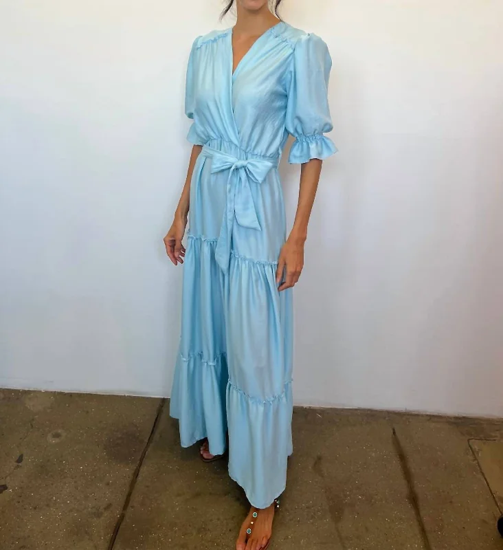 Syros Maxi Dress In Sky Blue