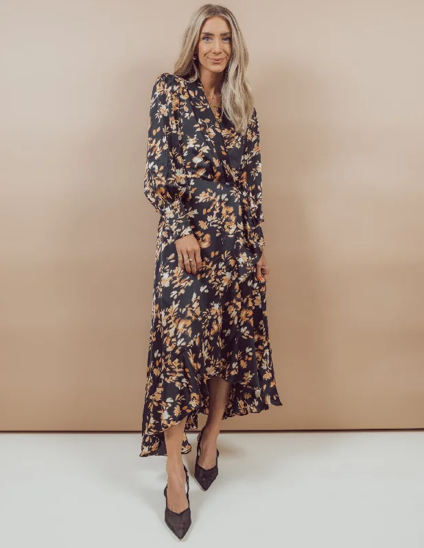 Trinity Floral Wrap Dress