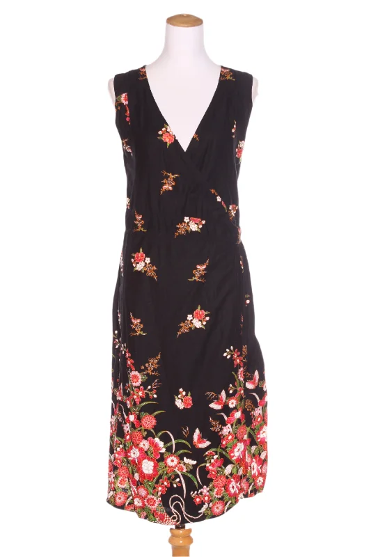 UTTAM - Beaded floral wrap dress! 12