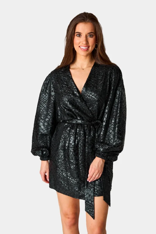 Adeline Short Wrap Dress - Private Jet