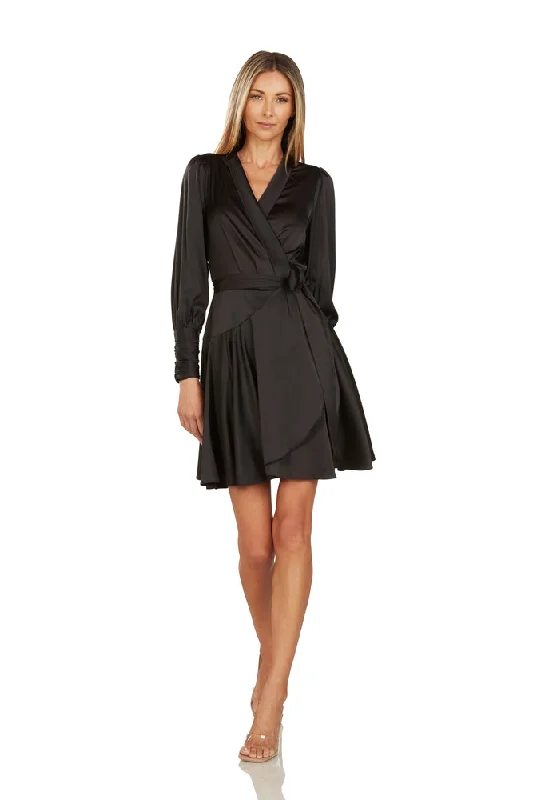 ALBERTINE WRAP DRESS BLACK