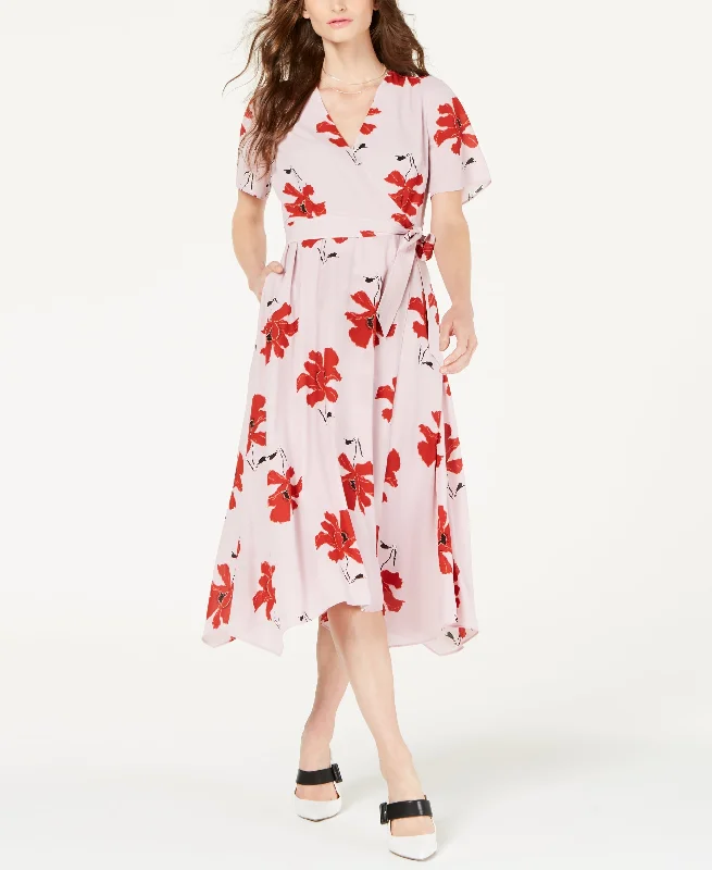 Petite Printed Wrap Dress