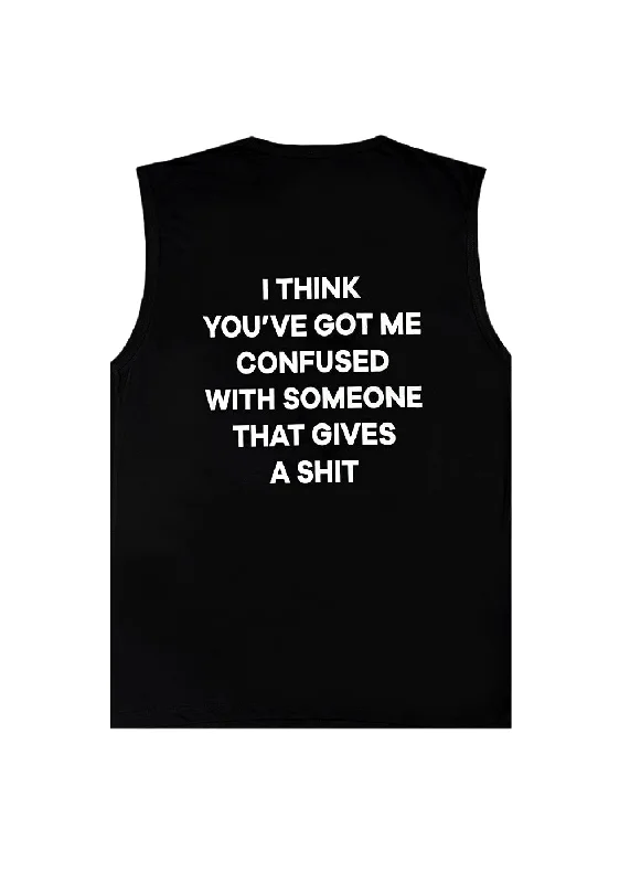 Αμάνικη Μπλούζα Close society - S24-801 - you've got me confused sleeveless tee μαύρο Beaded Sequined Faux Fur Αμάνικη Μπλούζα Close society - S24-801 - you've got me confused sleeveless tee μαύρο Beaded Sequined Faux Fur