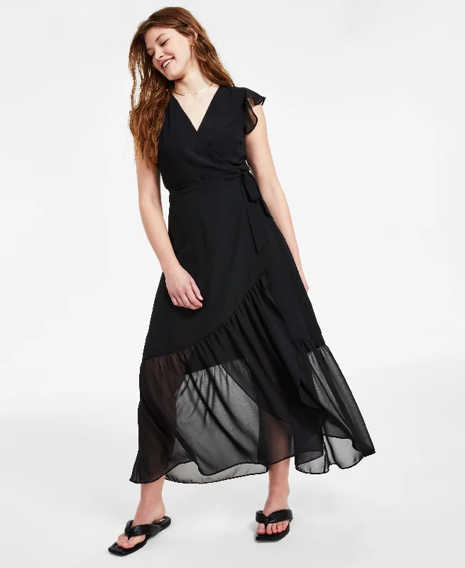 Bar III Petite Maxi Wrap Dress