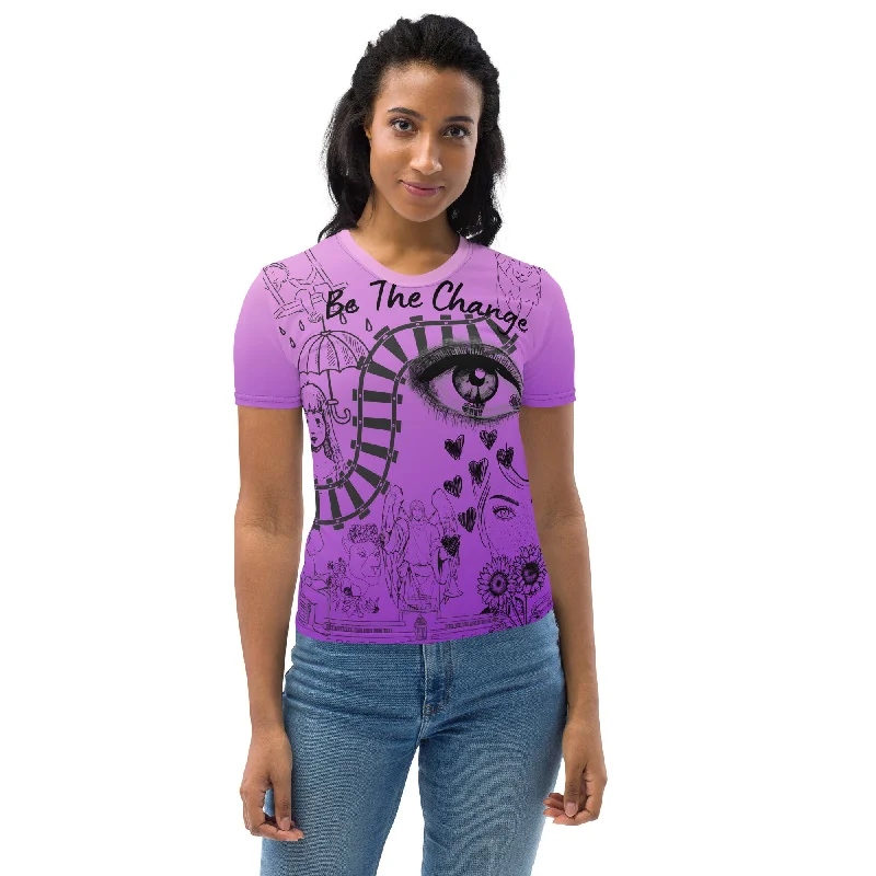 Be the change Women's T-shirt Spandex Blend Rayon Blend Denim Blend
