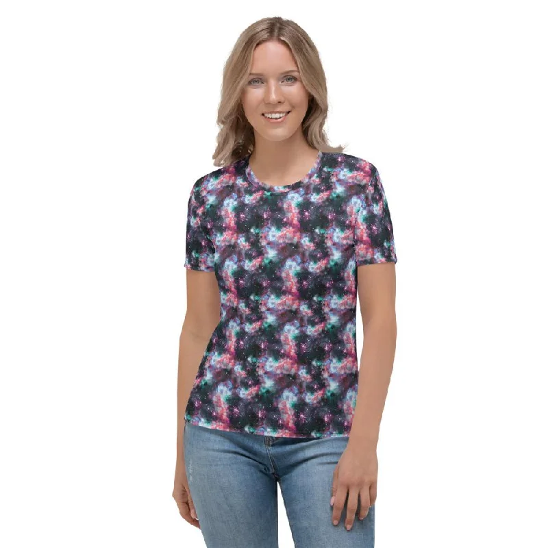 Galactic Clouds Deep Space Field Women's T-shirt, Galaxy Space Clouds Women's T-shirt Chenille Blend Fleece Blend Nylon Blend Galactic Clouds Deep Space Field Women's T-shirt, Galaxy Space Clouds Women's T-shirt Chenille Blend Fleece Blend Nylon Blend