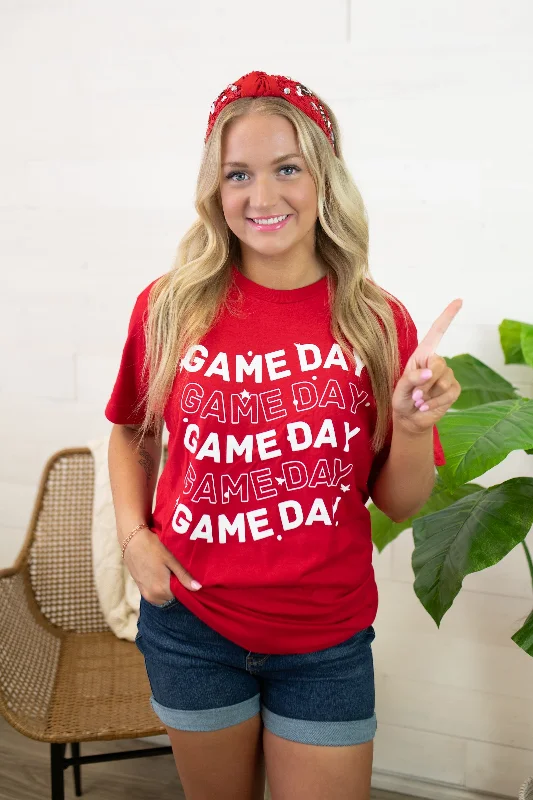 Gameday Graphic Tee-Red