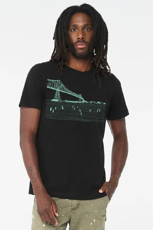 Gateway to the Sea Unisex T-shirt Black