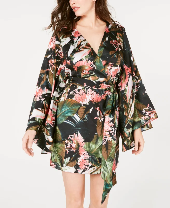 Guess Pansy Printed Faux Wrap Dress