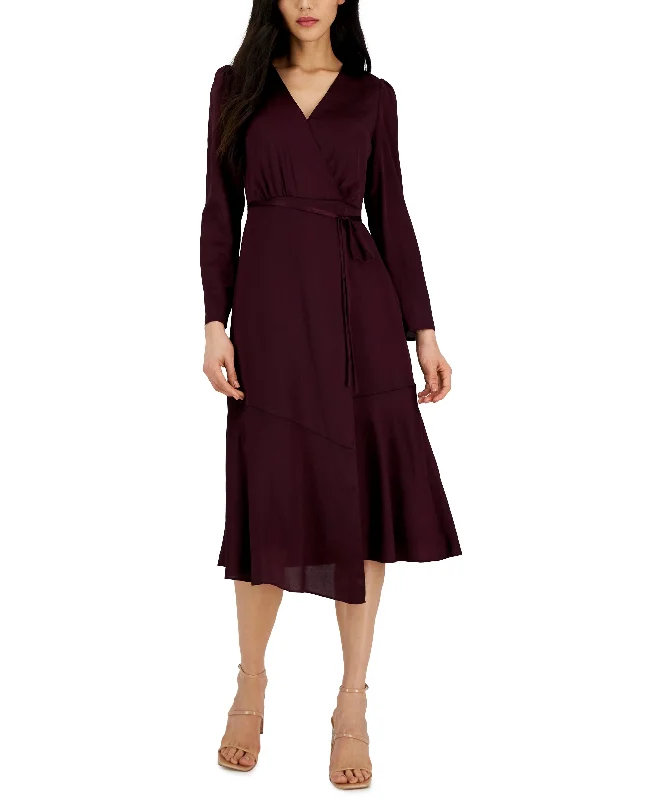 Inc International Concepts Womens V-Neck Faux-Wrap Dress