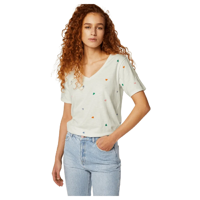 Fabienne Chapot Phil V-Neck Multi Heart T-Shirt Notch Collar Peter Pan Collar Cowl Neck Fabienne Chapot Phil V-Neck Multi Heart T-Shirt Notch Collar Peter Pan Collar Cowl Neck