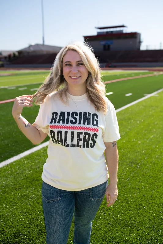 Raising Ballers Puff Graphic Tee-Cream