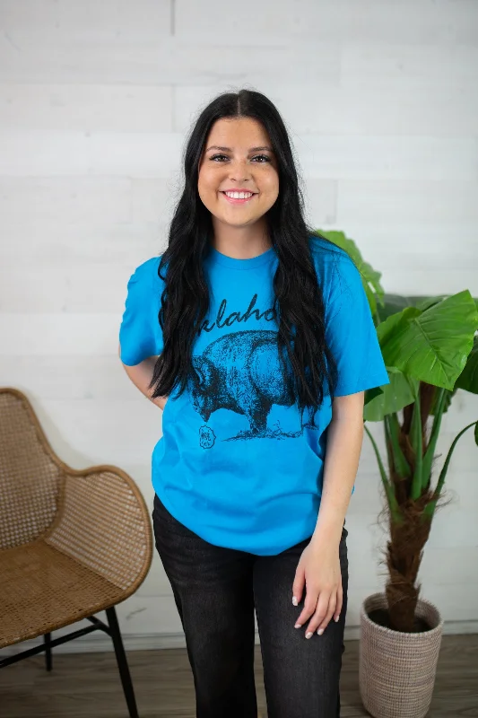 Sea Blue Okie Buffalo Graphic Tee