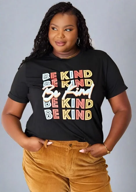 Simply Love BE KIND Round Neck Graphic T-Shirt Zippered Front Buttoned Front Snap Front Simply Love BE KIND Round Neck Graphic T-Shirt Zippered Front Buttoned Front Snap Front