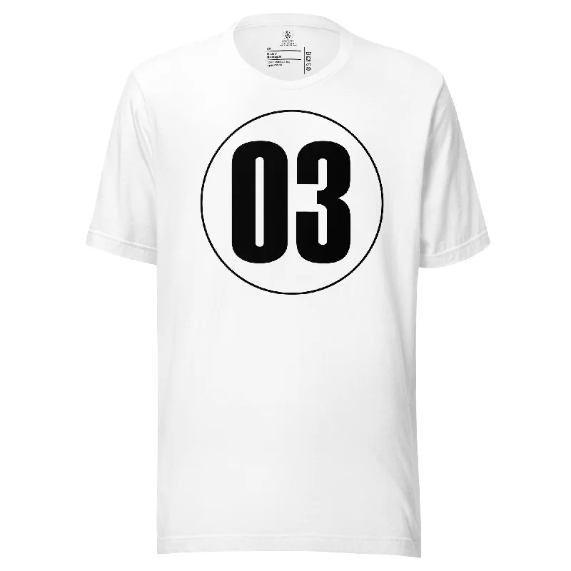 Unisex t-shirt: Black on White 03