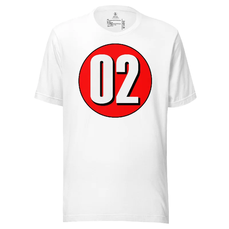 Unisex t-shirt: White on Red 02