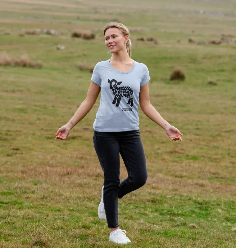 Women's Compassion Lamb Scoop Neck T-Shirt Anti-Shrink Durable Soft