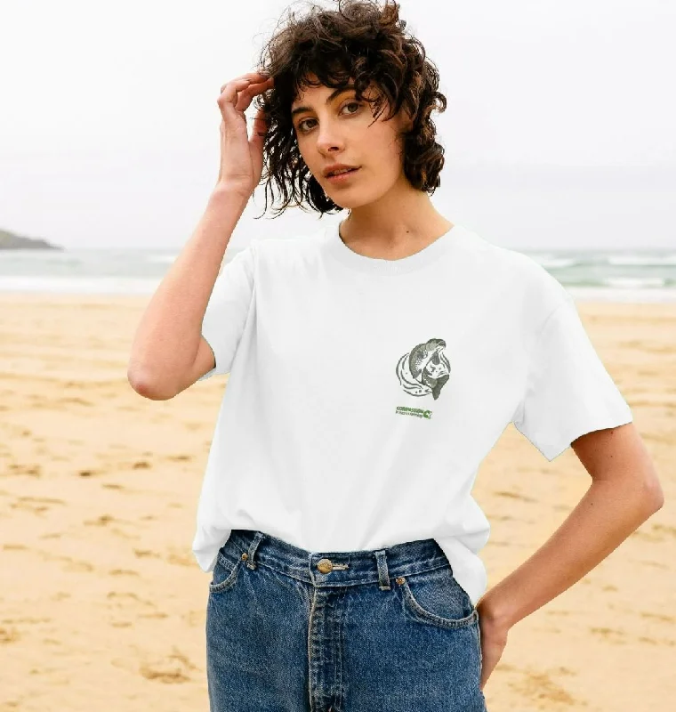 Women's Carp Pocket Boxy T-shirt Graphic T-Shirt Round Neck Polyester