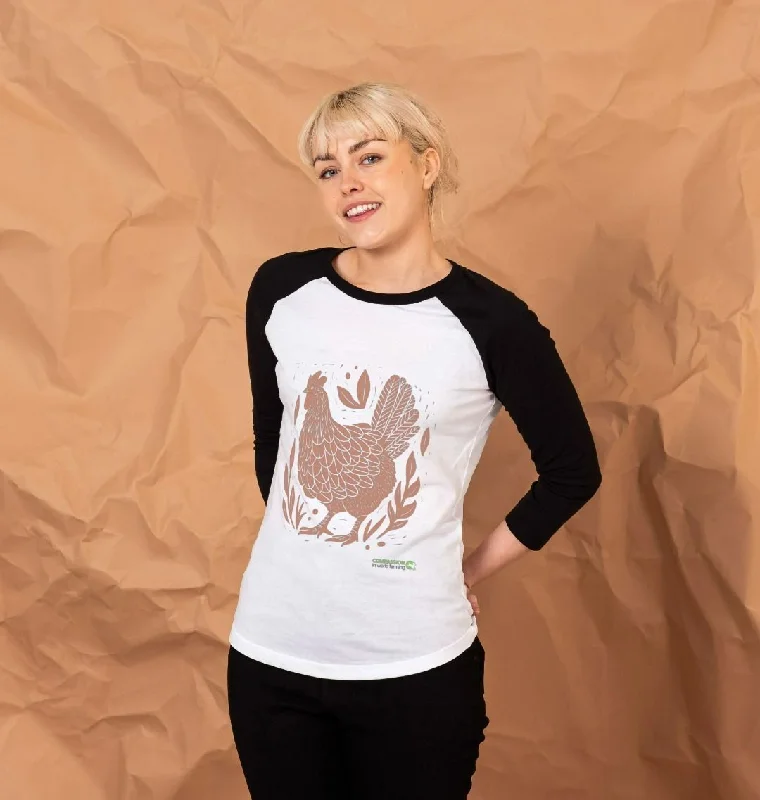 Women's Happy Hens Only Baseball T-Shirt Faux Fur Fabric Real Fur Fabric Shearling Fabric Women's Happy Hens Only Baseball T-Shirt Faux Fur Fabric Real Fur Fabric Shearling Fabric