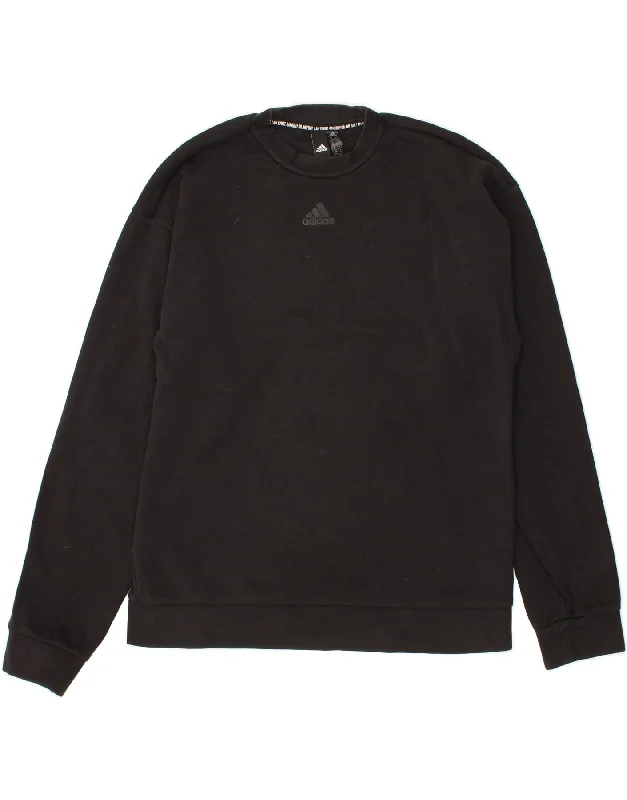 ADIDAS Mens Sweatshirt Jumper Medium Black Cotton