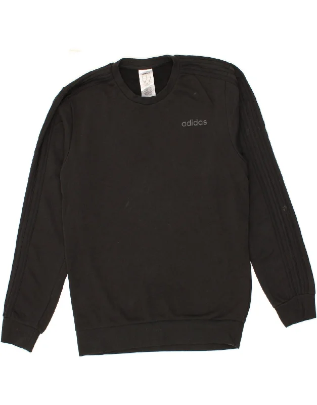 ADIDAS Mens Sweatshirt Jumper Small Black Cotton