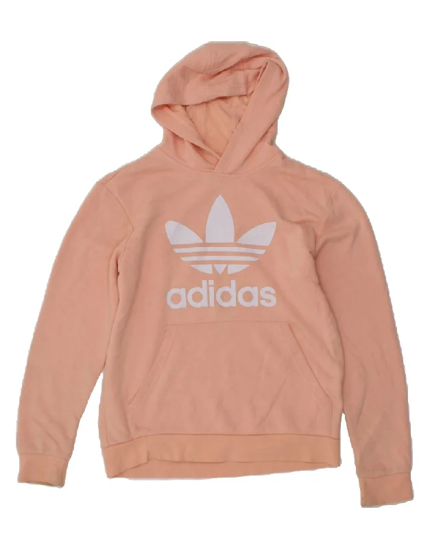 ADIDAS Womens Graphic Hoodie Jumper UK 10 Small Pink Cotton Hoodie with Elastic Cuffs Stretchable Comfortable ADIDAS Womens Graphic Hoodie Jumper UK 10 Small Pink Cotton Hoodie with Elastic Cuffs Stretchable Comfortable
