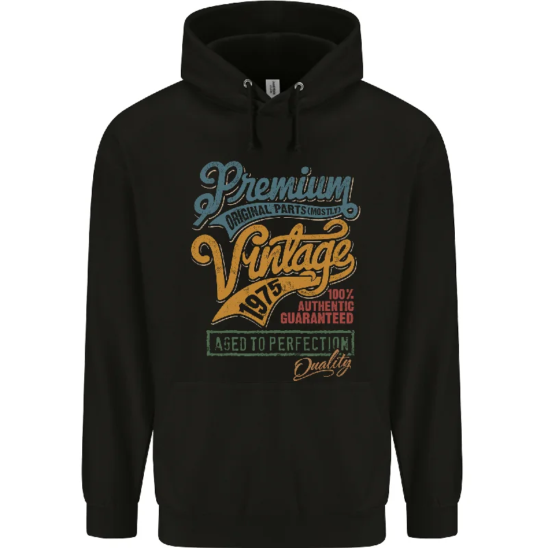 Aged to Perfection 49th Birthday 1975 Mens 80% Cotton Hoodie Hoodie with Frayed Bohemian Relaxed Aged to Perfection 49th Birthday 1975 Mens 80% Cotton Hoodie Hoodie with Frayed Bohemian Relaxed
